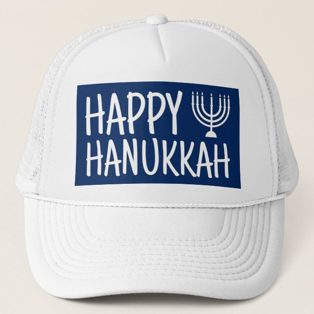 Gorra De Camionero Happy Hanukkah (Anverso)