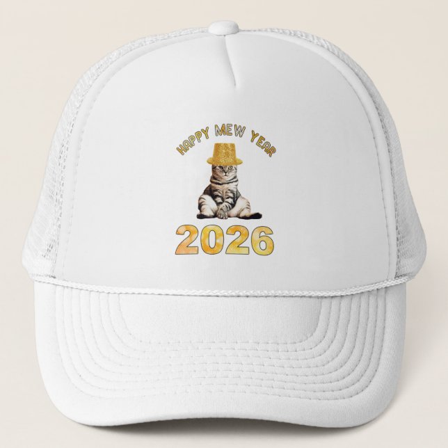 Gorra De Camionero Happy Mew Year 2026 (Anverso)