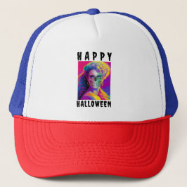 GORRA DE CAMIONERO HAPPY MODERNO HALLOWEEN COLORIDO PERSONALIZADO DE
