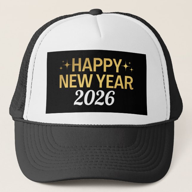 Gorra De Camionero Happy New Year 2026 (Anverso)