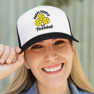 Gorra De Camionero Happy People Play Pickleball funny pickleball