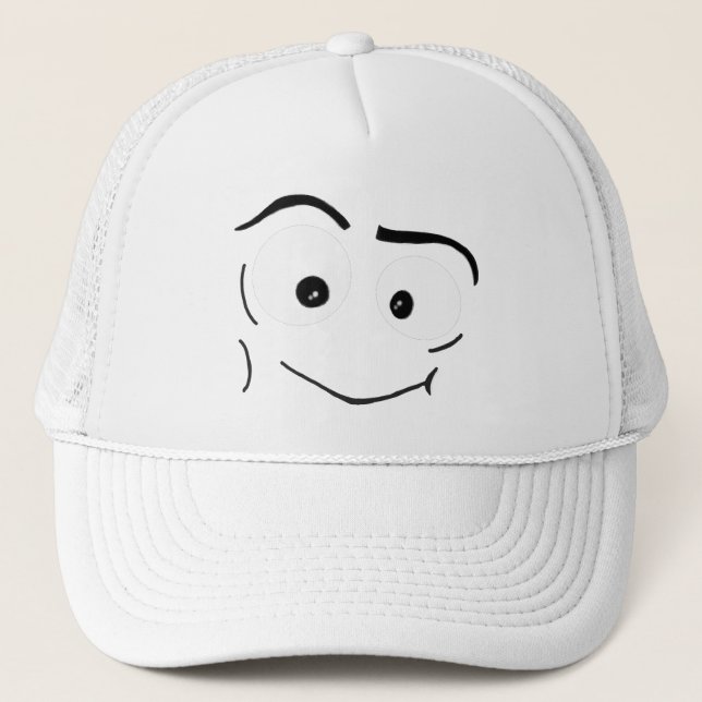 Gorra De Camionero happy smiley face with smiling eyes (Anverso)