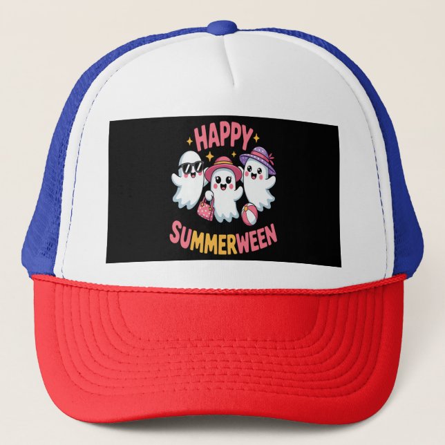 Gorra De Camionero Happy Summerween Summer Halloween Funny (Anverso)