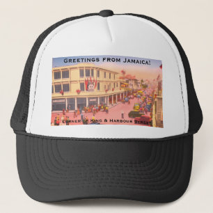 Gorra De Camionero Harbour Street, Kingston, Jamaica (Vintage BWI)