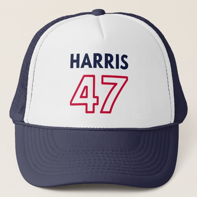 Gorra De Camionero Harris 47 III - Kamala Harris A Presidente (Anverso)