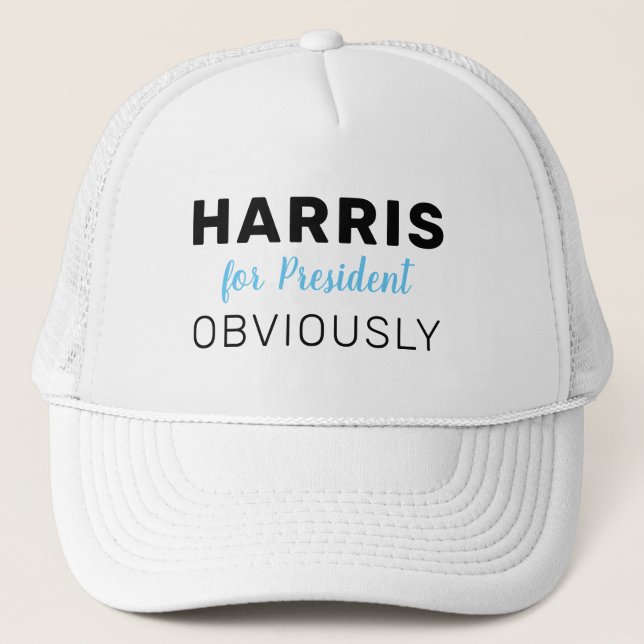 Gorra De Camionero Harris For President Obviamente 2024 (Anverso)