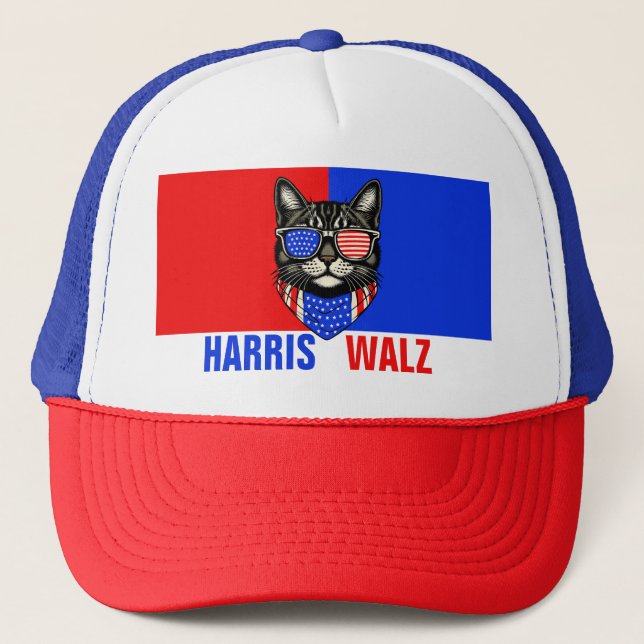 Gorra De Camionero Harris Walz 2024 Obviamente (Anverso)