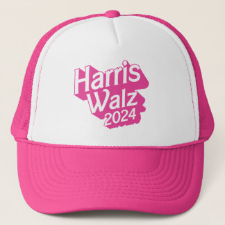 Gorra De Camionero Harris Walz 2024 Pink