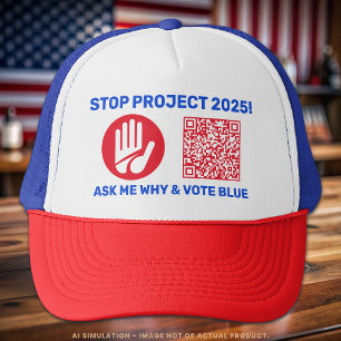 Gorra De Camionero Harris/Walz '¡Detengan el proyecto 2025!' Votar có