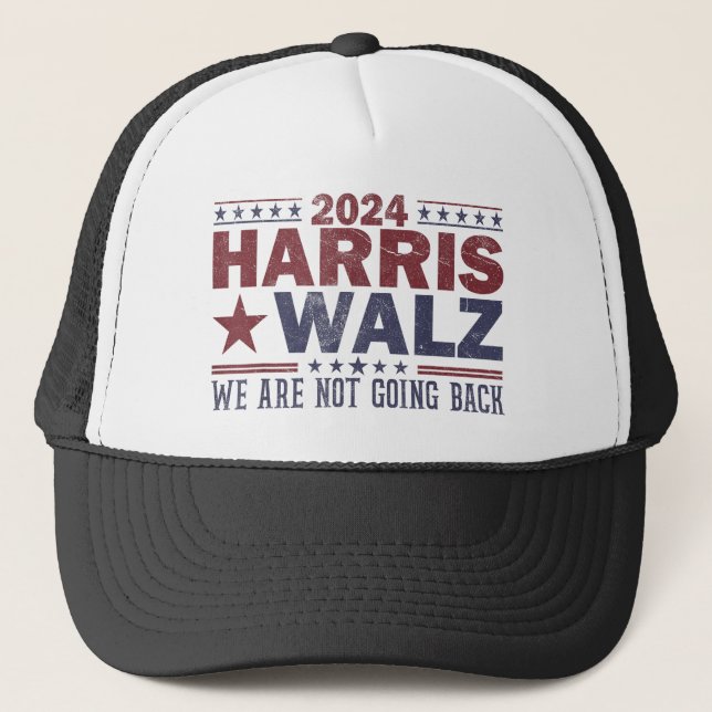 Gorra De Camionero Harris Walz Waltz 2024 No vamos a volver (Anverso)