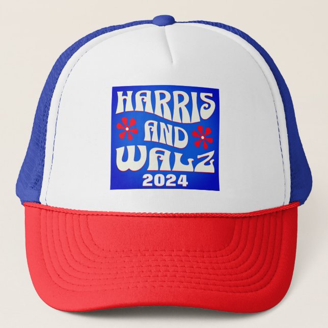 Gorra De Camionero Harris y Walz Retro (Anverso)