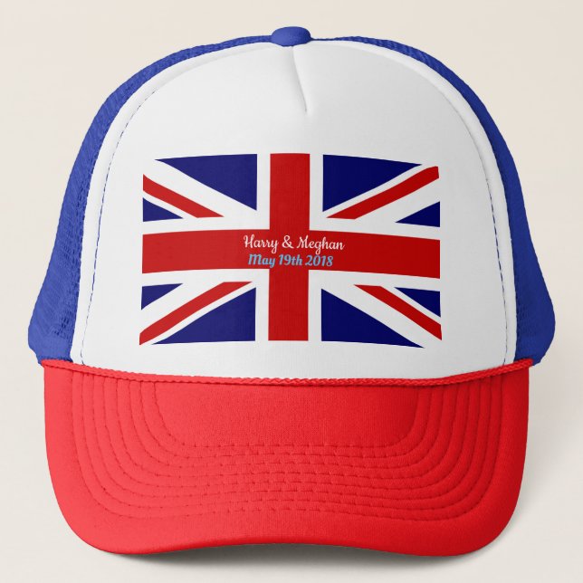 Gorra De Camionero Harry y Meghan, unión gato (Anverso)