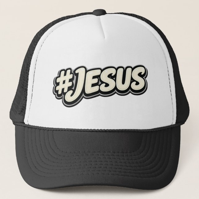 Gorra De Camionero Hashtag - JESÚS - Cristiano (Anverso)