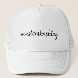 Gorra De Camionero Hashtag Modern Minimalist Script Social Media 