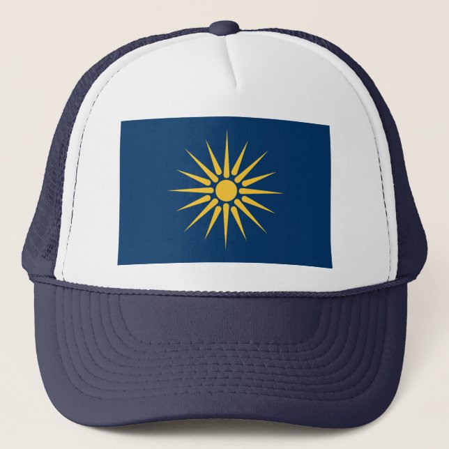 Gorra De Camionero Hat with Flag of Macedonia, Greece (Anverso)