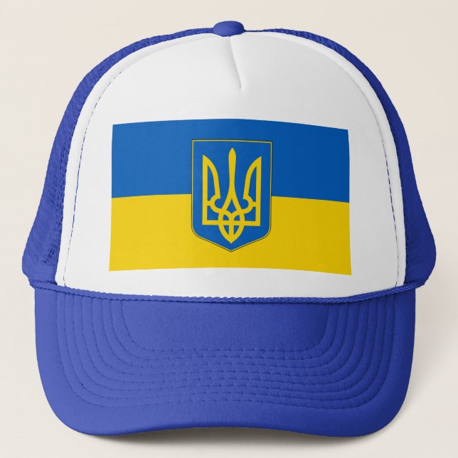 Gorra De Camionero Hat with Flag of Ukraine (Anverso)