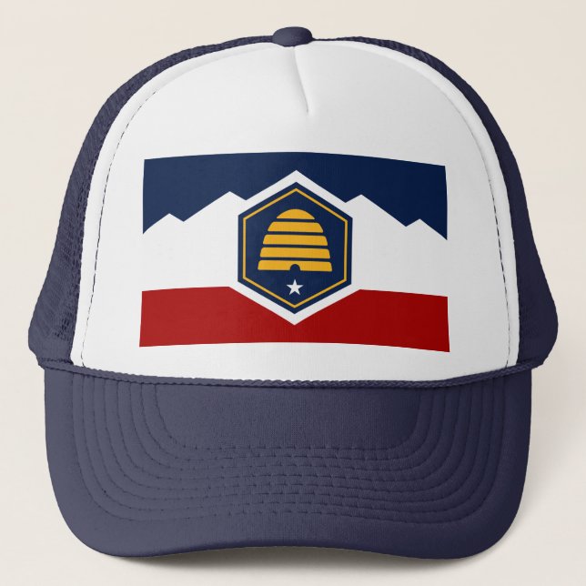 Gorra De Camionero Hat with Flag of Utah, USA (Anverso)
