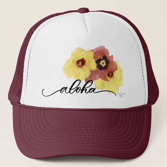 Gorra De Camionero Hau Hibiscus Aloha Trucker Cap (Anverso)