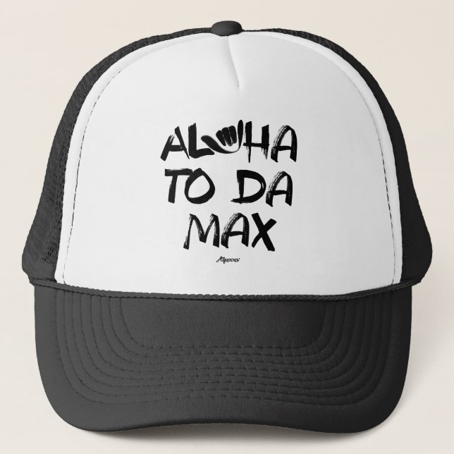 Gorra De Camionero Hawaiana a DA máxima (negro) (Anverso)