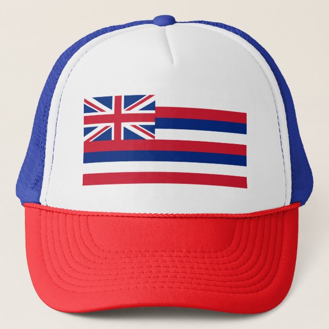 Gorra De Camionero Hawaii, Hawaii, Bandera Estatal Aloha Paradise (Anverso)