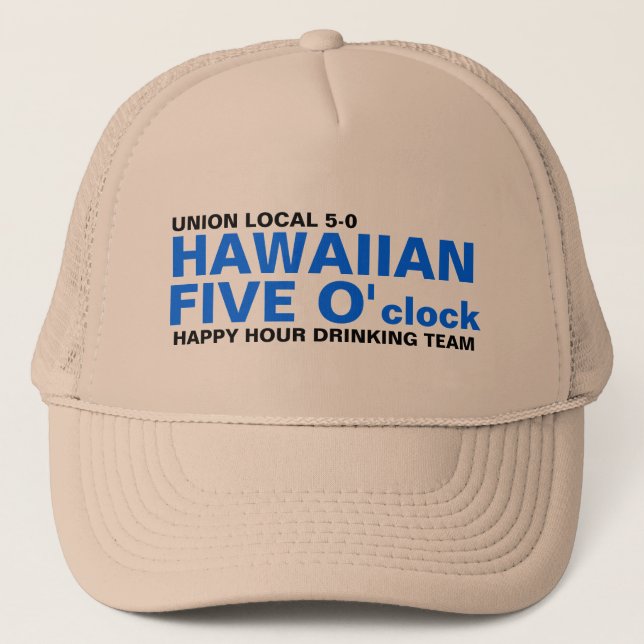 Gorra De Camionero HAWAIIAN las cinco (Anverso)