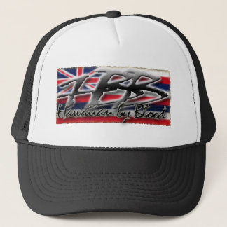 Gorra De Camionero Hawaiian por la bandera de la sangre w
