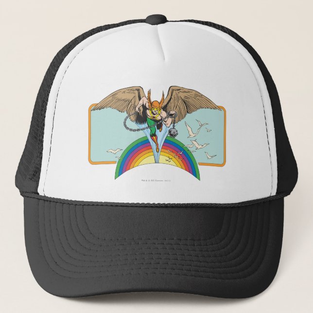Gorra De Camionero Hawkman vuela a través del cielo (Anverso)