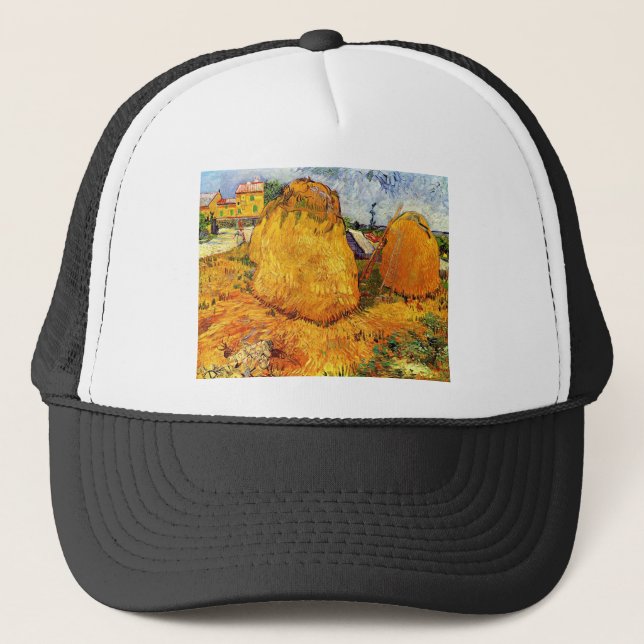 Gorra De Camionero Haystacks en Provenza de Van Gogh. (Anverso)