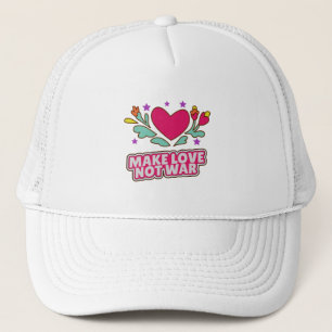Gorra De Camionero Haz el amor no la guerra