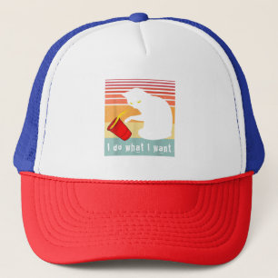 Gorra De Camionero Haz Lo Que Quiero Gato Negro Vintage Taza Roja Div