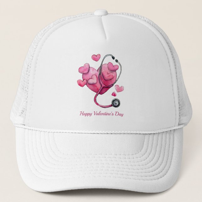Gorra De Camionero Healing Hearts Valentine Design (Anverso)