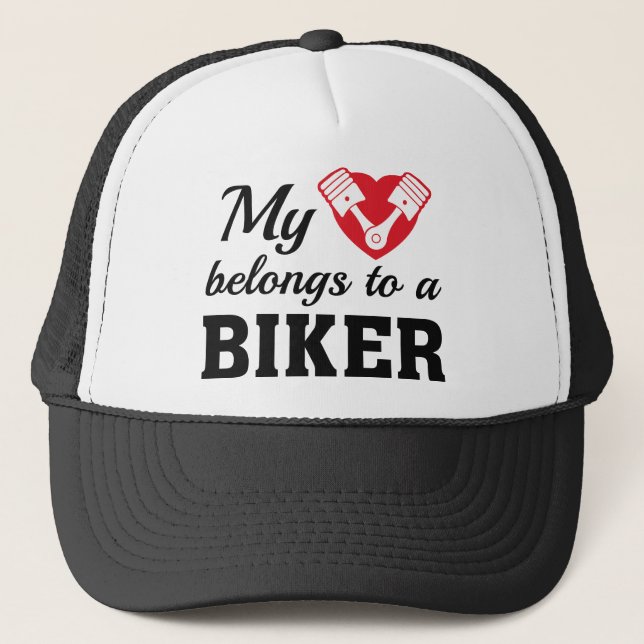 Gorra De Camionero Heart Belongs Biker (Anverso)
