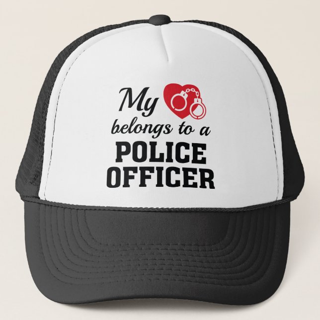 Gorra De Camionero Heart Pertenece a Oficial de Policía (Anverso)