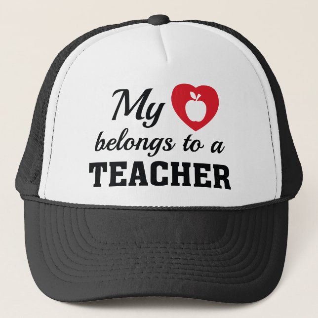 Gorra De Camionero Heart Pertenece al profesor (Anverso)
