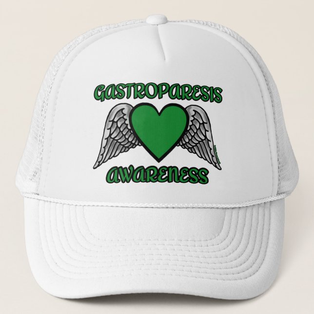 Gorra de camionero Heart/Wings...Gastroparesis (Anverso)