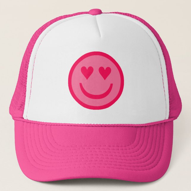 Gorra De Camionero Hearteyes Happy Face Trucker Hat (Anverso)