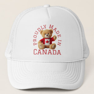 Gorra De Camionero Hecho con orgullo en Canadá con Oso Teddy