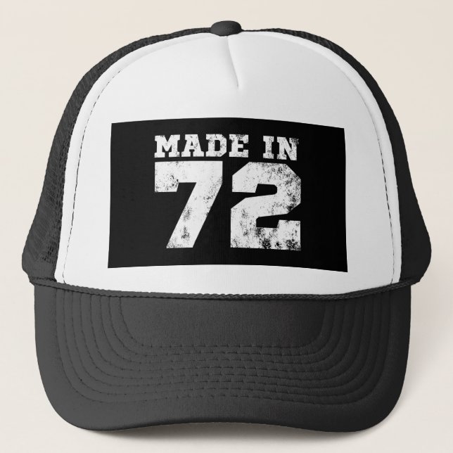 Gorra De Camionero Hecho en 1972 52º cumpleaños (Anverso)