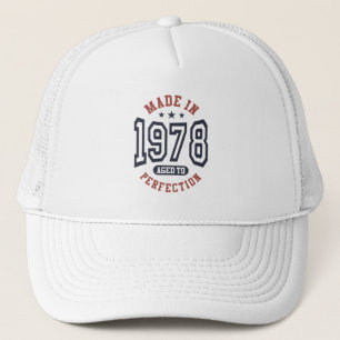 Gorra De Camionero Hecho En 1978, Con Un Regalo De Cumpleaños De Perf