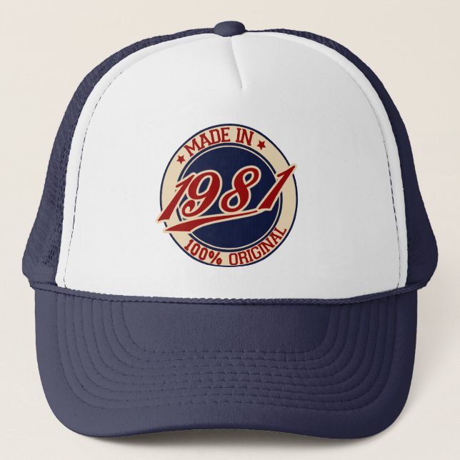 Gorra De Camionero Hecho En 1981 (Anverso)