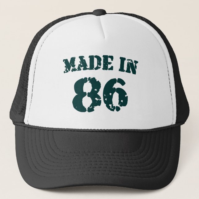 Gorra De Camionero Hecho En 1986 (Anverso)