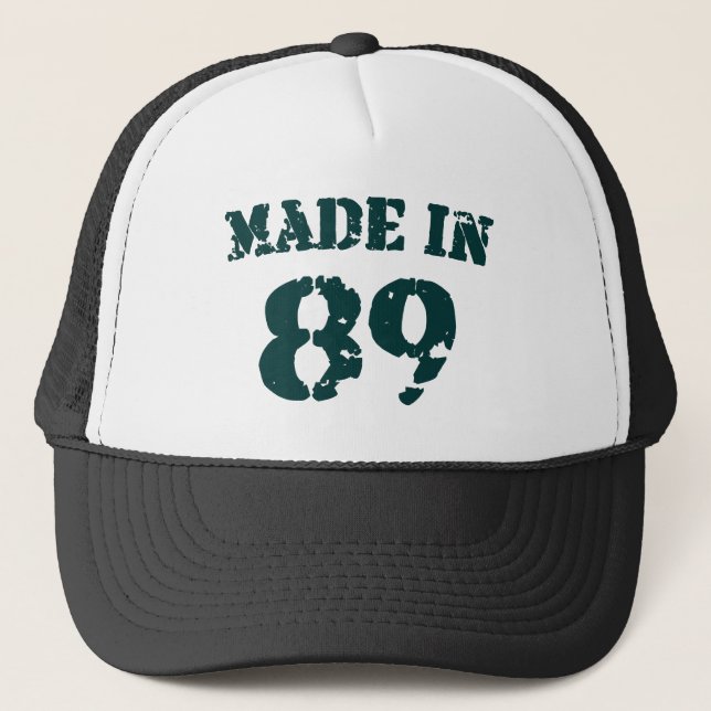 Gorra De Camionero Hecho En 1989 (Anverso)