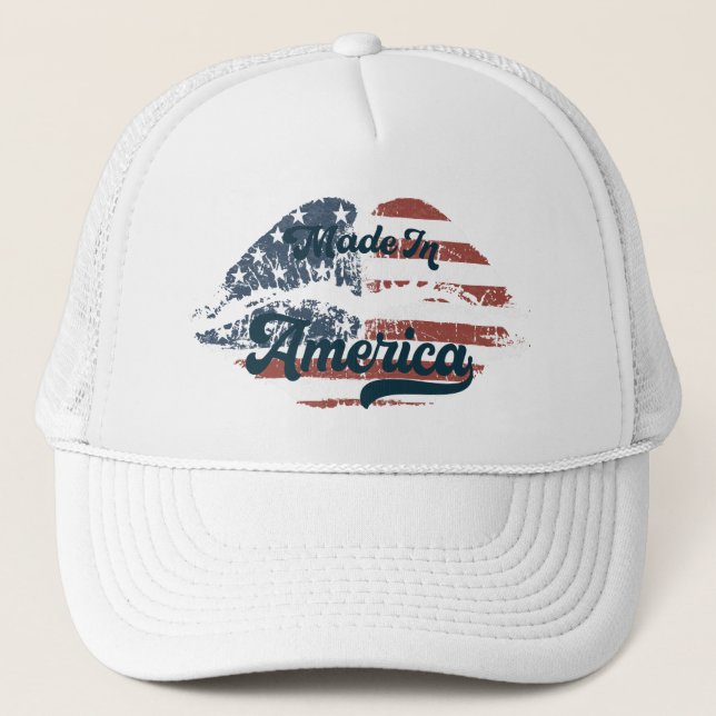 Gorra De Camionero Hecho en América, Patriótico (Anverso)