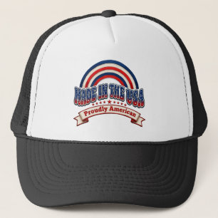 Gorra De Camionero Hecho en EE. UU. con orgullo insignia americana