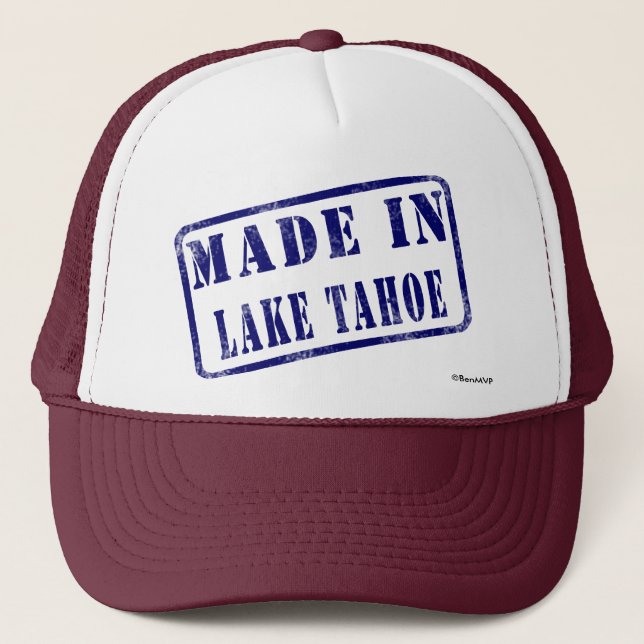 Gorra De Camionero Hecho en el lago Tahoe (Anverso)