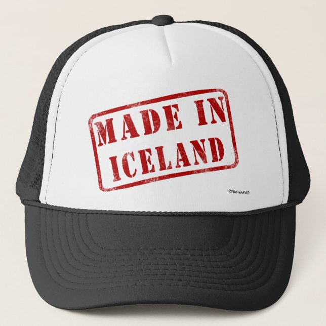 Gorra De Camionero Hecho en Islandia (Anverso)