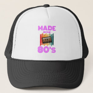 GORRA DE CAMIONERO HECHO EN LA DÉCADA DE 1980 CINTA DE CASSETTE VINTA