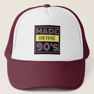 GORRA DE CAMIONERO HECHO EN LA MODA DE TIPOGRAFÍA DE LOS 90