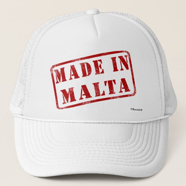 Gorra De Camionero Hecho en Malta (Anverso)