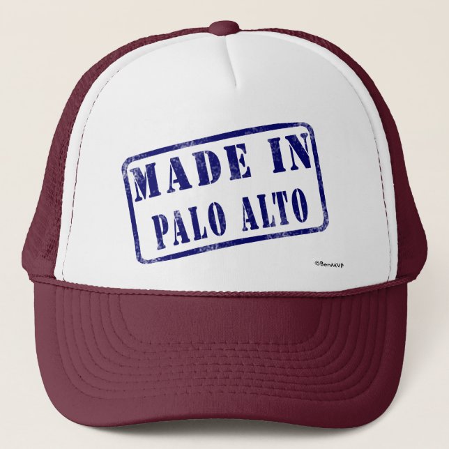 Gorra De Camionero Hecho en Palo Alto (Anverso)